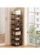 MedMad Vertical Shoe Rack - Tall Narrow Shoe Rack Organizer for Small Spaces,7 Tier Bamboo Shoen Shelf for Entryway,Closet,Corner,Doorway,Skinny Shoe Shelf Space Saving Shoe Storage