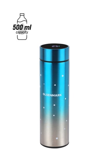 Stainless Steel Vacuum Flask OMVF7016 Travel Mug with Smart LCD Touch Screen Multicolor 500ml, leak prof, double wall SUS316 S.S steel, spill proof e