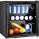 50L Beverage Fridge Mini Cooler with Glass Door, 55W Quiet Compact Drinks Refrigerator Black