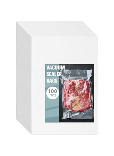 KLOLKUTTA Vacuum Sealer Bags, 100PCS 8x12 Inch Heavy Duty Sealing Bag Great for Food Storage Vacuum Sealer Meal Prep Kitchen PreCut Bag