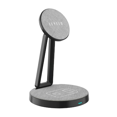 Levelo Dualflow 2-in-1 Wireless Charging Stand &ndash; Fast, Magnetic &amp; Multi-Angle Adjustable
