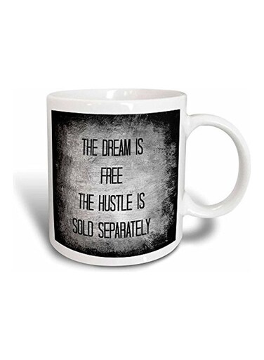 Dream Is Free Hustle Sold Separately Letters On Printed Magic Transforming Mug White/Black/Grey