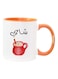 Chai Printed Ceramic Mug Orange/White/Red