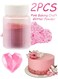 Pcs Pink Metallic Baking Craft Glitter Powder Food Safe Cake Topper Decoration for DIY Cupcakes Cookies Dessert Garnish Parties Weddings Festive Celebrations,Sparkling Shimmery Dust for Creative Baking,All 20g