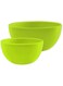 GAB Plastic, Salad Bowl, Set Of 2, Medium &amp; Large Mixing Bowl, Serving Bowl, Kitchen Tool, Great For Serving Salad, Fruits, Popcorn, Or Chips, Sturdy &amp; Durable, Made From BPA-Free Plastic (Lime Green)