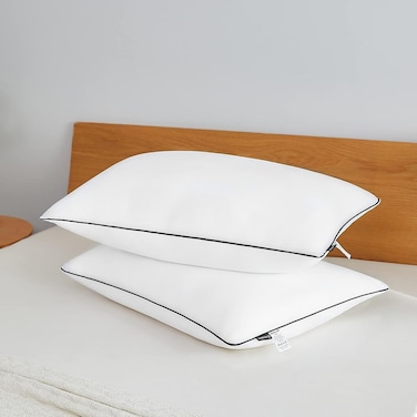 Cooling Bed Pillows for Sleeping, Luxury Hotel Quality 3D Microfiber Filling, Standard Size, Pack of 2