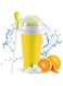 MAGA ZONE Slushy Maker Cup &ndash; Double Layers Silica Cup, Smoothie Pinch Ice Cup, Frozen Magic Squeeze Cup, Cooling Maker, Portable Squeeze Icy Cup (Yellow)