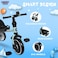 Lovely Baby Foldable Tricycle LB 266 for Toddlers Ages 1-3 Years, Compact Trike with EVA Wheels, Rear Basket, Seat Belt, Steel Frame &ndash; Lightweight Foldable Baby Trike