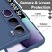 Case for Vivo Y300 Liquid Gel Rubber Bumper Case with Soft Microfiber Lining Cushion Slim Hard Shell Shockproof Protective Cover for Vivo Y300 5G 2024 (Blue)