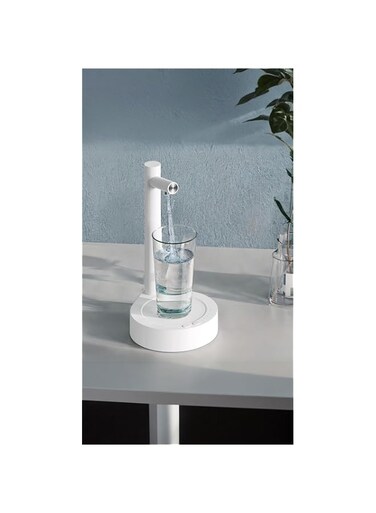 Sweet seven Intelligent Desktop Water Pump - Removable Automatic Dispenser for Home, Office, and Outdoor Use - Barrel Mounted Water Absorber (White)