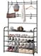 5 Tier Home Entryway Multi- Functional Shoe and Hat Rack