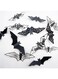 Set of 24 Spooky 3D Halloween Bat Wall Stickers &ndash; Self-Adhesive PVC Black Bats for Hauntingly Realistic Indoor Decor, Waterproof and Easy to Apply &ndash; Perfect for Doors, Rooms, and Halloween Parties