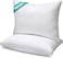 MAXQON Set of 2-Bed Pillow Double Piping Hotel Standard Extra Soft Microfiber Anti Allergic&amp;Anti-bacterial,  Size(50x70CM)