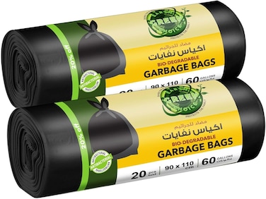 Green Choice Bio-Degradable Garbage Bags - 60 Gallons, Pack of 2