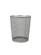 Metal Mesh Waste Basket   Open Net Airflow Design   Durable Office Desk and Room Trash Bin   Easy Clean Indoor Waste Container   Large   Silver