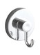 WENKO, Vacuum-Loc&reg; Bathroom Hook Set of 2, Plastic ABS, Bath &amp; Shower Towel Drying Hooks, Heavy Duty, Easy Install with No Drilling, 6x7x4.5cm, Chrome