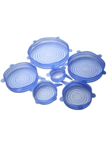Dubai Gallery 6-Piece Silicone Stretch Lid Set Blue AMZ-N28661552A