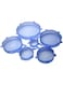 Dubai Gallery 6-Piece Silicone Stretch Lid Set Blue AMZ-N28661552A