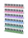 6 Pack Nail Polish Rack Wall Mounted Shelf with Removable Anti-slip End Inserts, Clear Acrylic Nail Polish Organizer Display - Holds 90 Bottles