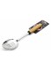 Stainless Steel Slotted Cooking Spoon with Wooden Handle &acirc;&euro;&ldquo; Durable, Rust-Resistant Serving Tool (33 cm)