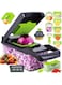 cutter multifunctional 16 in 1 food cutter and vegetable chopper kitchen vegetable slicer dicer cutter veggie chopper with 8 blades carrot and garlic chopper with container a must have onion chopper and kitchen accessories