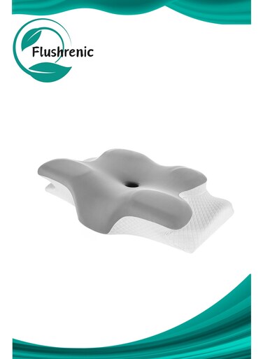 Neck pillow, pillow, ergonomically designed memory foam sleep pillow, contour pillow orthopaedic bed pillow, soft and breathable, suitable for side sleepers, stomach sleepers and back sleepers.