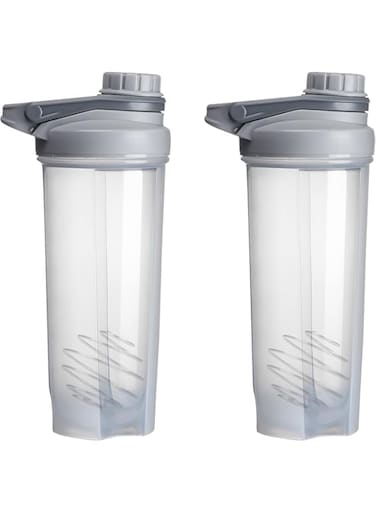 Silk Route Fitness Shaker Bottle, 24 oz Capacity, Clear