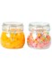 Glass Jar with Airtight Lid, 500ml (Set of 2), Wide Mouth Food Storage Containers, Leakproof Canisters for Coffee, Sugar, Candy, Cereal, Spices, Pickles, Cookies, Dried Fruits