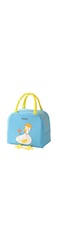 Tazweeq Cute Cartoon Bento Bag, Small Yellow Duck Large Capacity Lunch Bag, Double Layer Reusable Lunch Box, Suitable for Office, Picnic, Leak-proof Cooler Bag(Blue)