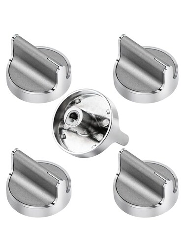 LUXRILIX Upgraded Stove Knobs W10594481 Replacements for Whirlpool Gas Stove Range Knob WCG97US0DS00 WCG97US6DS00, Replace WPW10594481 AP6023301 Cooktop Knobs, 5 Pack Gas Range Knob
