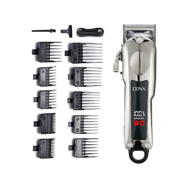 Men's Hair Clipper with LED Screen, Rechargeable via USB Port, Stainless Steel Blade, Adjustable 5 S