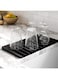 Kraus Self-Draining Silicone Dish Drying Mat or Trivet for Kitchen Counter in Black, KDM-10BL