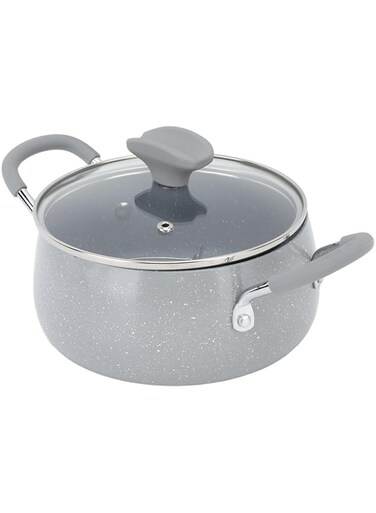 Luqeeg Japanese Deep Fryer Pot, Dual Handles Japanese Design Material with Lid and Rack for Home Users, Chefs