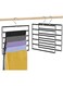 Angju Foldable Pants Hangers Space Saving,3 Pack Closet Organizers and Storage Clothes Hangers, Multiple Stainless Steel Legging Hangers Organization Metal Hangers for Pants Jeans Leggings Trouser Sla