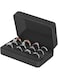Tazweeq Ring Storage Box for Multiple Rings, Travel Jewelry Ring Stud Earrings Holder Case, 3 Slot Portable Ring Display Organiser (Black)
