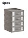 4Pcs Sheet Cube Bed Sheet Set Organizer 4 Pack,Foldable Storage Box for Duvet Cover Set,Linen Closet Organizer for Bedding Clothes Blankets.