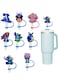 Straw Covers Cap for Stanley Cup 30&amp;40 Oz,Lilo &amp; Stitch Silicone Straw Topper,with Handle 10mm 0.4in Dust-Proof Reusable Straw Tips Lids(Lilo &amp; Stitch&acirc;&lsquo;&iexcl;)