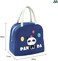 Mobcos Panda Navy Large Capacity Insulated Lunch Bag   Waterproof &amp; Stain-Resistant Meal Tote with Advanced Temperature Retention   Durable Polyester Lunch Bag for Office &amp; School