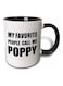 My Favorite People Call Me Poppy Printed Coffee Mug Black/White