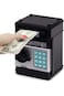 Electronic Piggy Bank &ndash; ATM Money Safe for Kids &amp; Adults, Coin &amp; Cash Saving Box (Black)