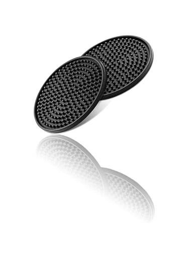 Black Dots Coasters Set for Coffee Tables - Soft &amp; Absorbent Drink Coasters - Non-Slip Cup Mats for Living Room - Stylish Kitchen Decor (5-Pack)