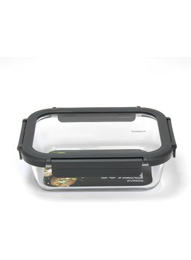 Komax 1000ml Rectangle Shape Food Storage Container - Airtight and Leak-Proof BPA-Free Plastic (1000ML)