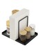 Holder, Metal Napkin Holder for Table with Salt and Pepper Shakers Caddy, Napkin Storage Dispenser for Kitchen Dinner Table and Picnic Decors, Black