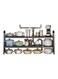 Expandable Under Sink Organizer, 2 Tier Storage Rack with 10 Removable Panels, Multi-Purpose Shelf for Kitchen, Bathroom, Cabinet, Wardrobe Closet (Black, 85-88cm Length)