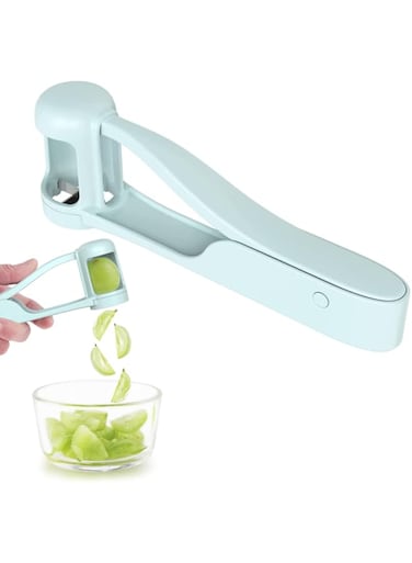 SWIUKPHE Grape Cutter/Slicer for Toddlers Baby,Grape Cherry Tomato Strawberry Cutter Quarter Fruit Slicer tool For Vegetable Fruit Salad Cake Decoration, Stainless Steel kitchen Gadget
