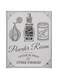 Premier Housewares 2800765 Powder Room Wall Plaque - Grey 1x20x25 cm