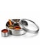 Spice Box with Clear Lid Container Masala Dabba With 7 Compartments, Stainless Steel Masala Box 18cm