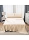 Bedding King Bed Sheets Set - 4 Piece Bedding - Brushed Microfiber - Shrinkage and Fade Resistant - Easy Care (Beige, King)