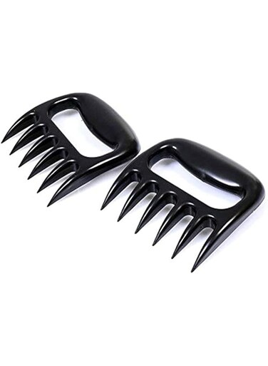 2pcs/1 Pair Bear Paws Claws Useful Meat Handler Fork Tongs Pull Shred Pork Salad Mixer Fruit Vegetable Slicer Cutters BBQ Tools