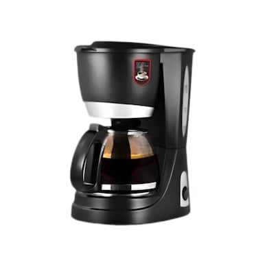 1.25L Drip Coffee Maker - 830W Electric Coffee Machine with Glass Carafe &amp; Permanent Filter - Black

